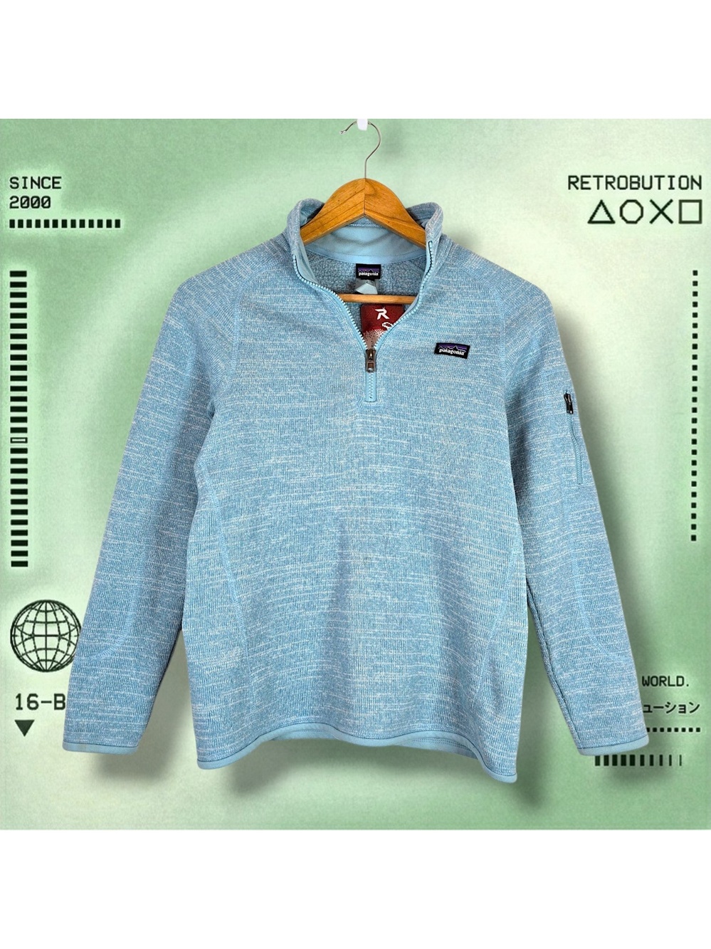 Patagonia Better Sweater 1/4 Zip Fleece Jacket Blue Size XS